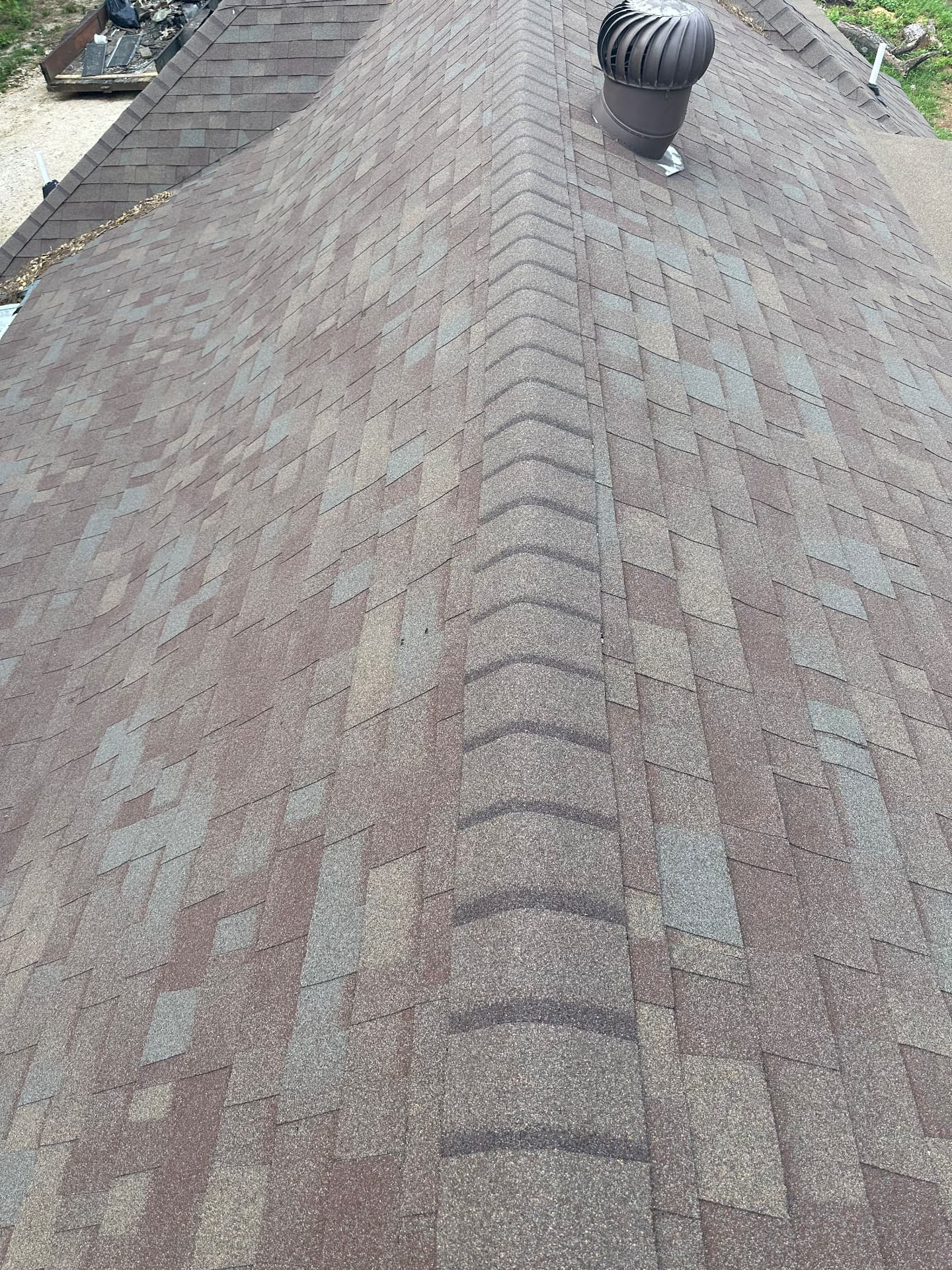 New architectural shingle roof